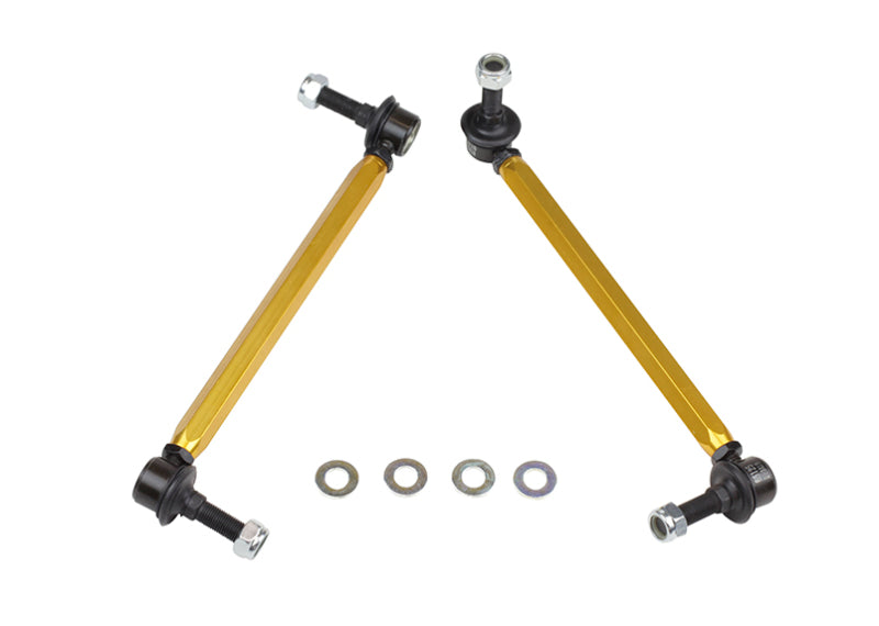 Whiteline 05+ Mustang Coupe 8cyl (Inc Shelby GT/ GT500) Front Swaybar Link Kit H/Duty Adj Steel Ball