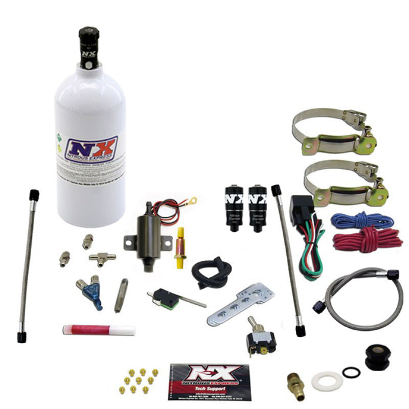 Nitrous Express 2 Cyl Piranha Nitrous Kit (V-Twins w/Single Carb) w/2.5lb Bottle