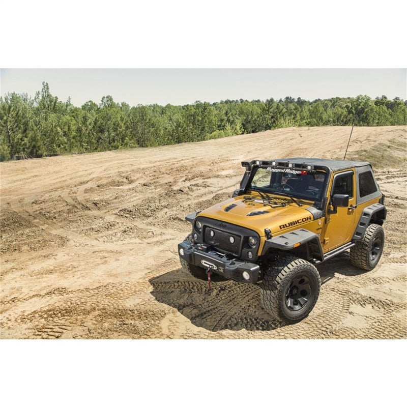 Rugged Ridge Bowless Top 2-Door Black Diamond 07-18 Jeep Wrangler