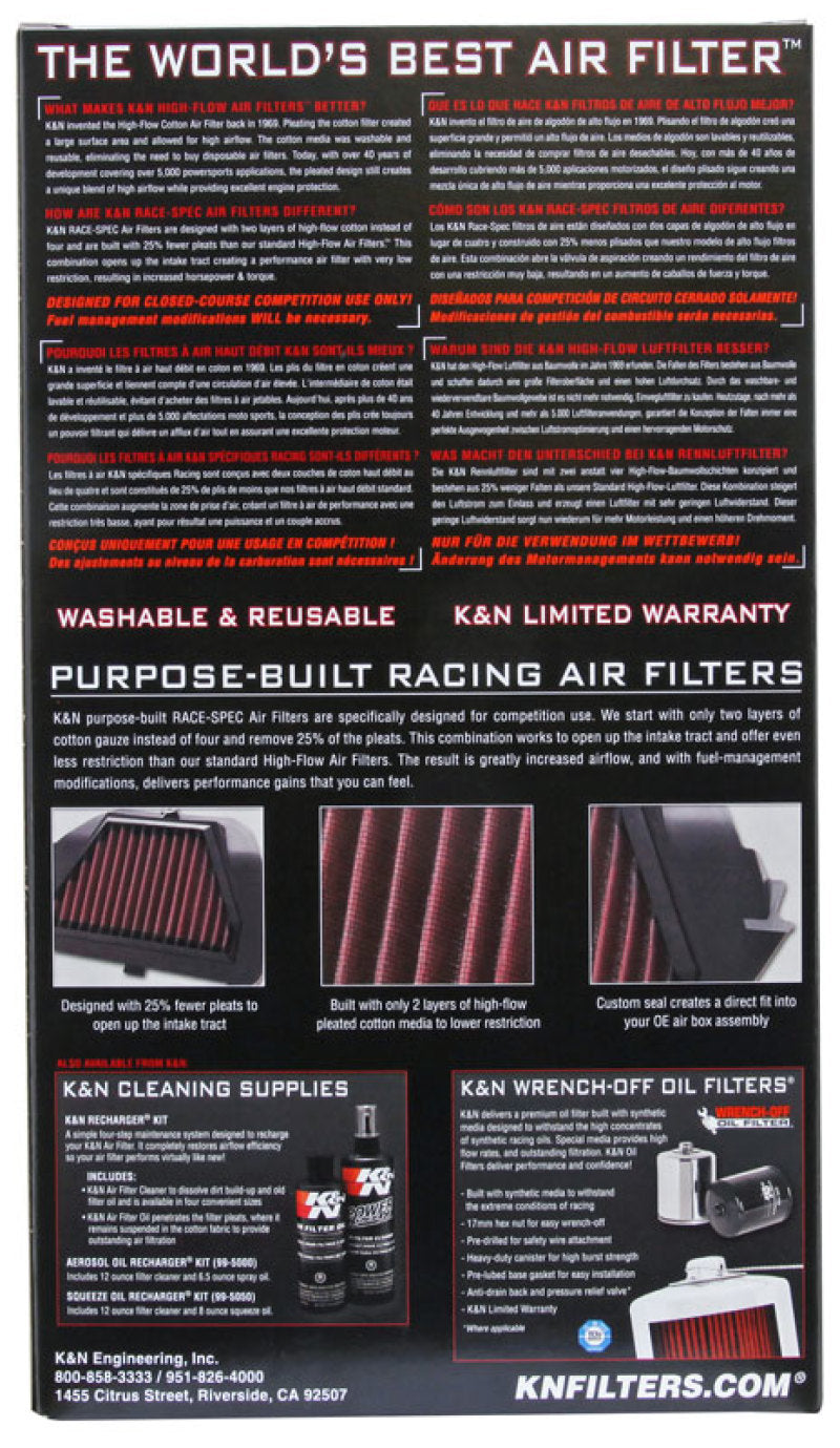 K&amp;N Kawasaki ZX600 Ninja ZX-6R 2009-2019 - Race Specific Race Specific Air Filter