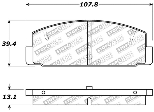 StopTech Performance 89-95 Mazda RX7 / 03-05 Mazda 6 Rear Brake Pads