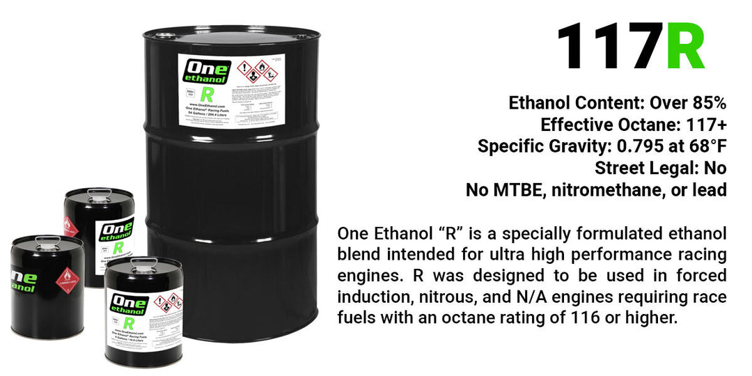 One Ethanol "R" 117 Octane E85 Racing Fuel 5 Gallon Pail