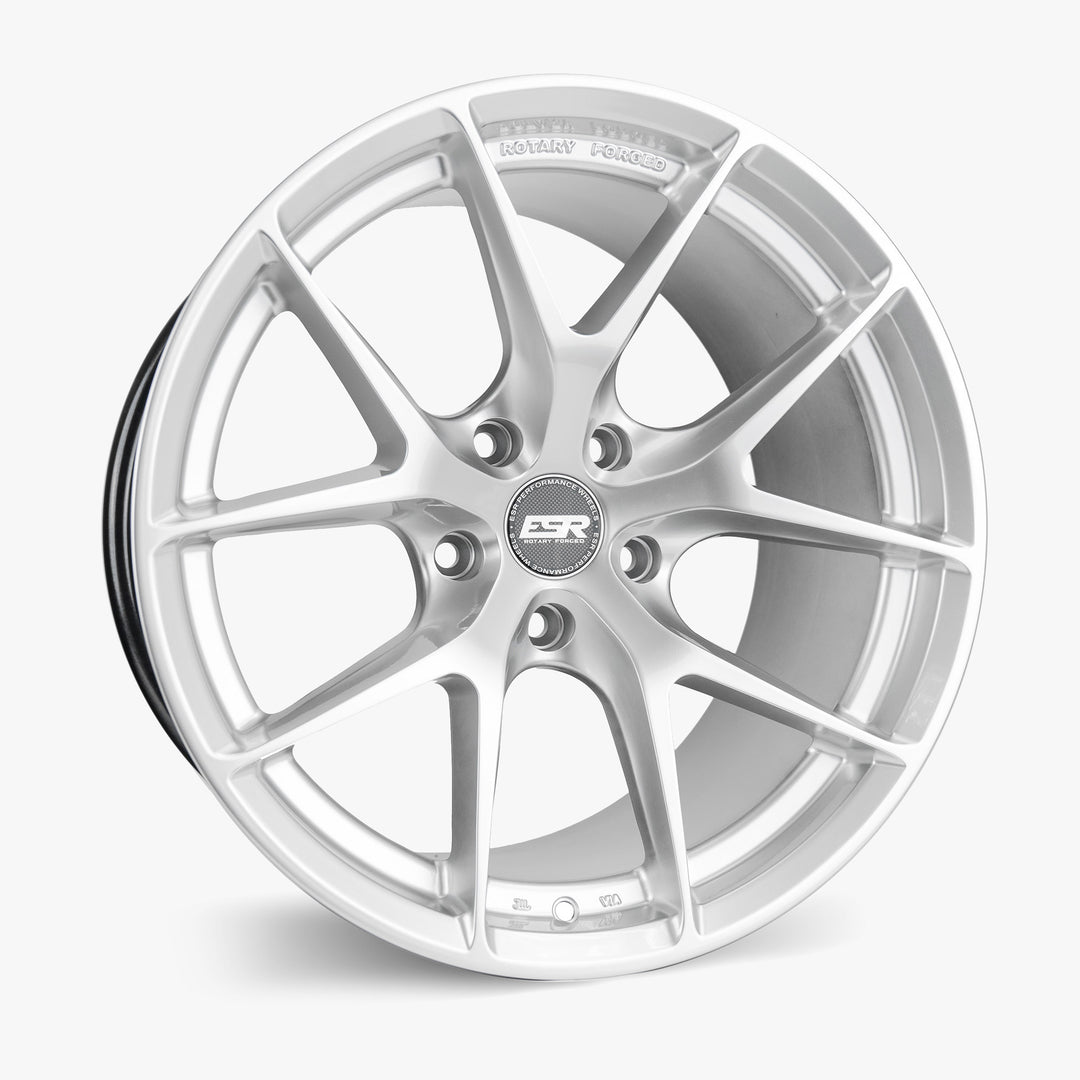 RF2 18X9.5 5X115 (CUSTOM DRILL) +35 HYPER SILVER FACE HYPER SILVER LIP